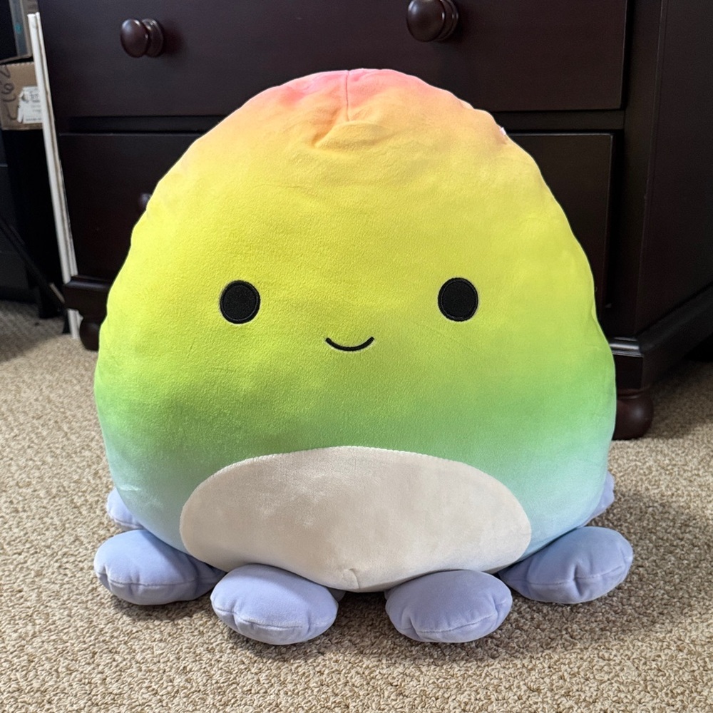 Squishmallow Elodi Rainbow Octopus Plush Toy